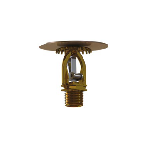 Tyco® TY3113, Model TY-L, 5.6K, 1/2” NPT, Intermediate Level Upright Sprinkler w/Shield, Storage Sprinkler, SR, Brass, 165 Degree, 53-253-1-165, Fire Sprinkler Head - WeSupplyIt.com