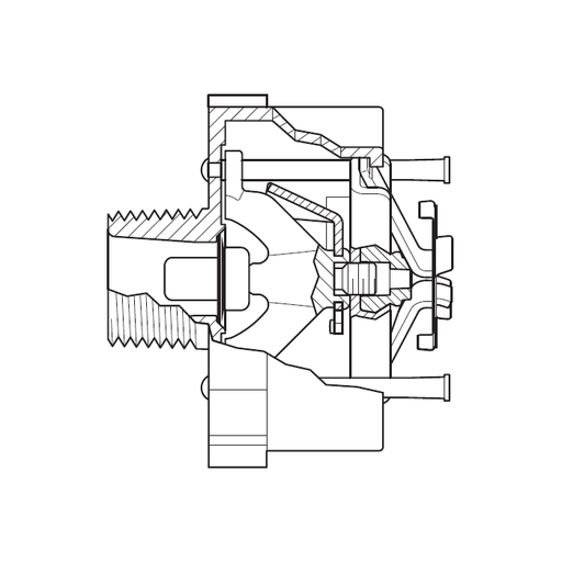 Tyco® TY3521, Series RFII, Royal Flush II, 5.6K, Concealed, Horizontal Sidewall, QR, 1/2" NPT, Brass, 212 Degree, 50-550-1-212, Fire Sprinkler Head - WeSupplyIt.com