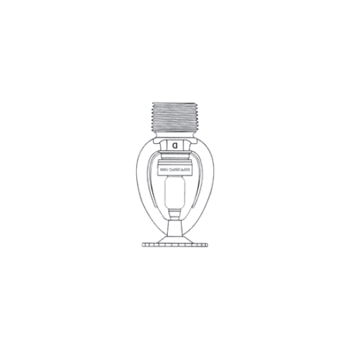 Tyco® TY4291, Issue “D” QUARTZOID Series, High Temperature, Special Sprinkler Issue D, Standard Coverage, 8.0K, SR, Pendent, 3/4" NPT, Wax Over Lead Coated, 500 Degree, 51-140-8-500, Fire Sprinkler Head - WeSupplyIt.com