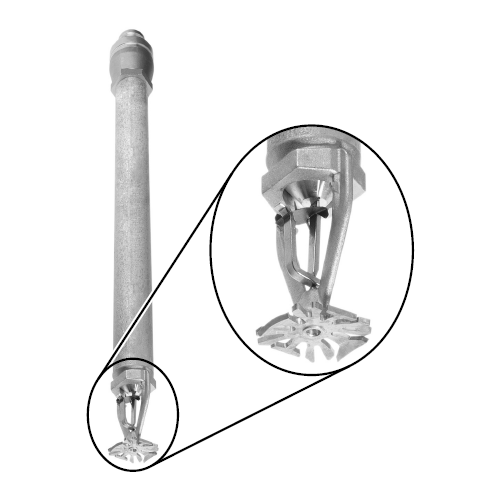 Tyco® TY7229, Model ESFR-17, 16.8k, Dry Sprinkler Pendent, QR, Storage, Early Suppression, 1 1/4” NPT with 2” Grooved Connection, Brass, 212 Degree, 36” Length, 61-442-1-360, Fire Sprinkler Head - WeSupplyIt.com