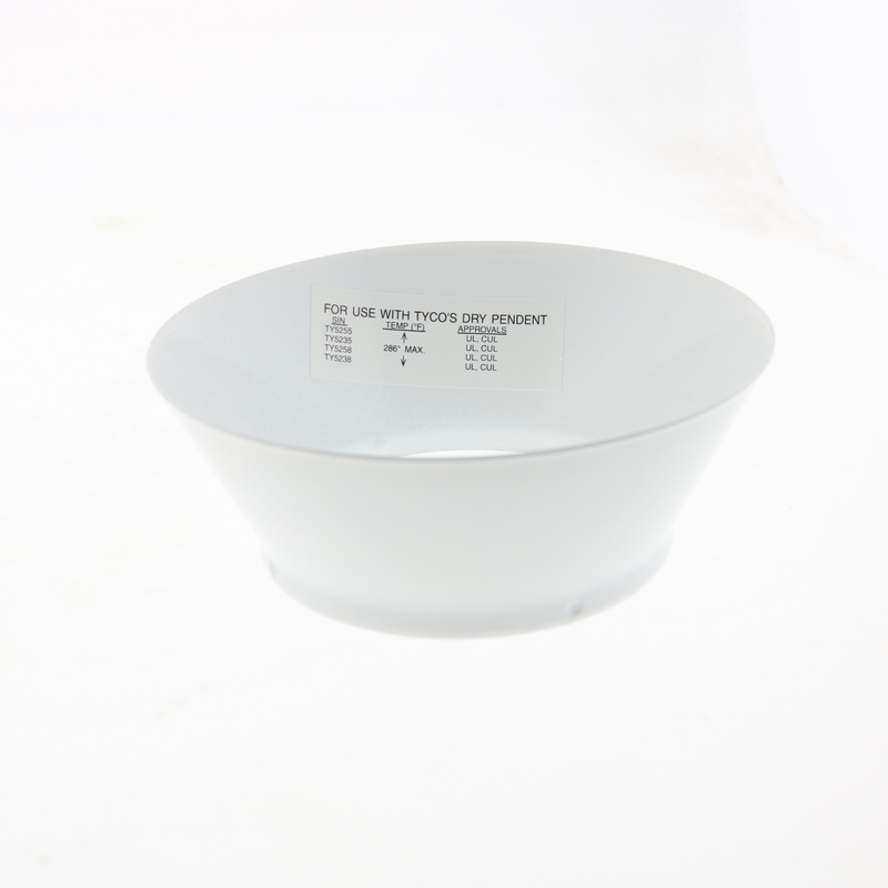 Tyco Model Deep Fire Sprinkler Escutcheon For Dry Pendent, White, 854802 - WeSupplyIt.com