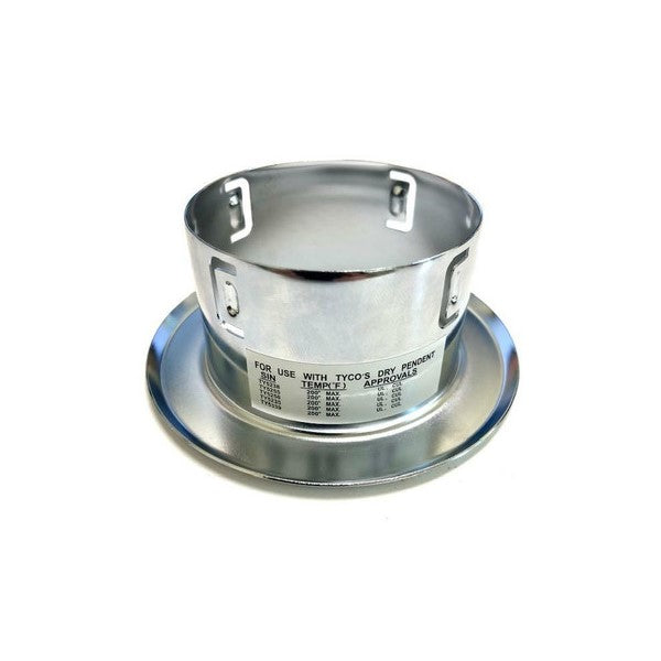 Tyco Model Flush And Recessed Fire Sprinkler Escutcheon For Dry Pendent, Chrome, 854912 - WeSupplyIt.com