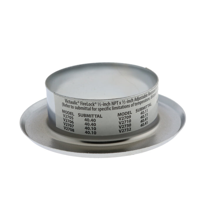 Victaulic Model V27 FireLock Recessed Fire Sprinkler Escutcheon 1/2