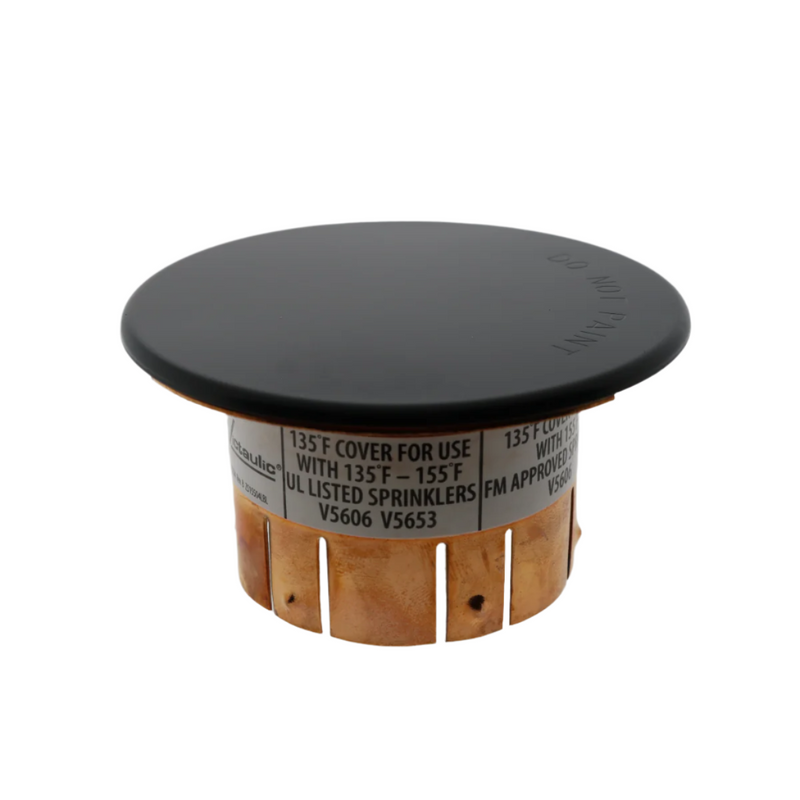 Victaulic Model V56 Concealed Fire Sprinkler Cover Plate Escutcheon, Small 2 3/4" OD, Black, 135 Degree, S563PA00BS - WeSupplyIt.com