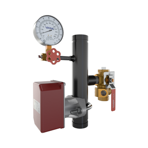 Viking® 15242E EasyPac Residential Riser Assembly With Test And Drain, 5/8" Orifice, Groove x Groove, 2" - WeSupplyIt.com