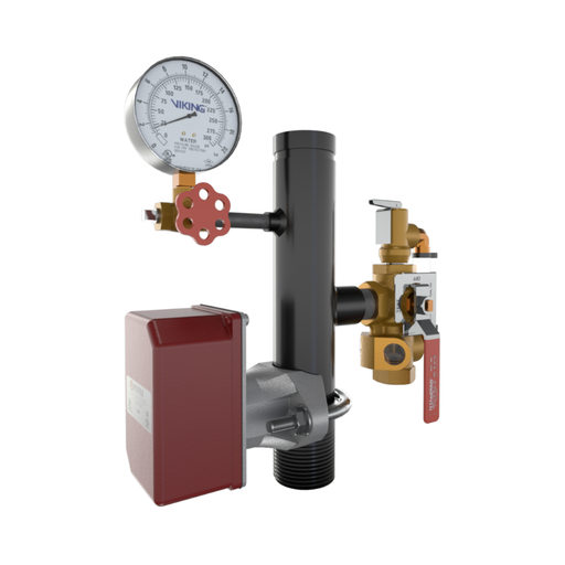 Viking® 15247C300 EasyPac Residential Riser Assembly With Test And Drain And PRV, 1/2" Orifice, 300 PRV, Thread x Groove, 2" - WeSupplyIt.com