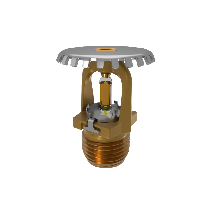 Viking® VK1001, XT1 High Pressure 250 PSI, 5.6K, Standard, Upright, SR, 1/2" NPT, Brass, 135 Degree 23867AA Fire Sprinkler Head - WeSupplyIt.com