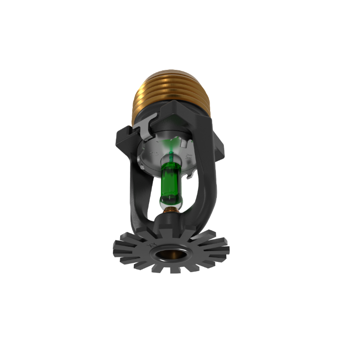 Viking® VK1021, XT1 High Pressure 250 PSI, 5.6K, Standard, Pendent, SR, 1/2" NPT, Black, 200 Degree 23868ME/B Fire Sprinkler Head - WeSupplyIt.com