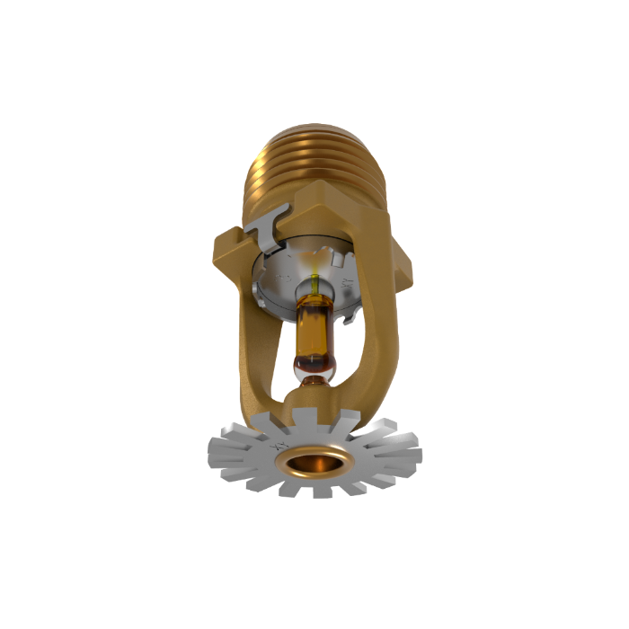 Viking® VK1021, Model XT1, 5.6K, Standard, Pendent, SR, 1/2" NPT, Brass, 135 Degree 23868AA Fire Sprinkler Head - WeSupplyIt.com