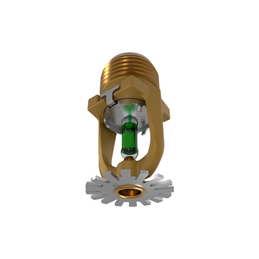 Viking® VK1021, XT1 High Pressure 250 PSI, 5.6K, Standard, Pendent, SR, 1/2" NPT, Brass, 200 Degree 23868AE Fire Sprinkler Head - WeSupplyIt.com