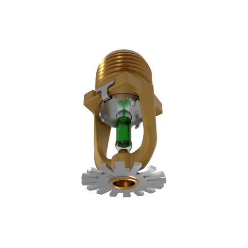 Viking® VK1021, Model XT1, 5.6K, Standard, Pendent, SR, 1/2" NPT, Brass, 200 Degree 23868AE Fire Sprinkler Head - WeSupplyIt.com