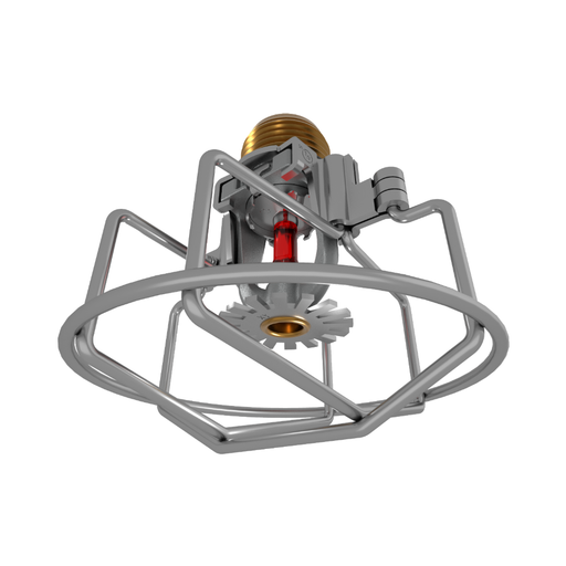 Viking® VK1021, XT1, Intermediate Level/In-Rack, Preassembled w/ Guard, 5.6K, Pendent, SR, 1/2" NPT, Chrome, 155 Degree 23868FBG Fire Sprinkler Head - WeSupplyIt.com