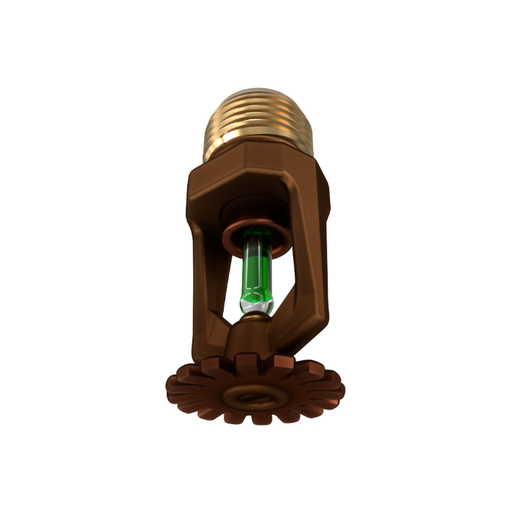 Viking® VK102, Model M, 5.6K, Standard, Pendent, SR, 1/2" NPT, Wax Coated Brass 212 Degree 12987CM Fire Sprinkler Head - WeSupplyIt.com