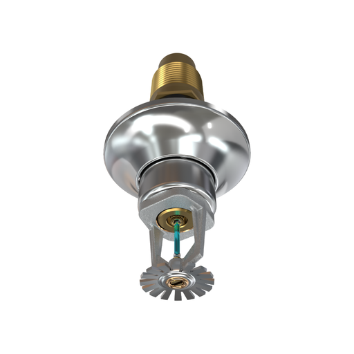 Viking® VK176, Standard, Dry Sprinkler, 5.6K, Standard Adjustable, Pendent, QR, 1” NPT, Chrome, 286 Degree, 24” Length, 08383UFG24 Fire Sprinkler Head - WeSupplyIt.com