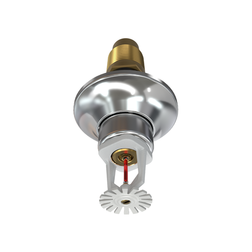 Viking® VK176, Standard, Dry Sprinkler, 5.6K, Standard Adjustable, Pendent, QR, 1” NPT, White With Chrome Escutcheon, 155 Degree, 24” Length, 08383UMFB/W24 Fire Sprinkler Head - WeSupplyIt.com
