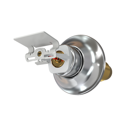 Viking® VK178, Standard, Dry Sprinkler, 5.6K, Standard Adjustable, Horizontal Sidewall, QR, 1” NPT, White With Chrome Escutcheon, 155 Degree, 18” Length, 08384UMFB/W18 Fire Sprinkler Head - WeSupplyIt.com