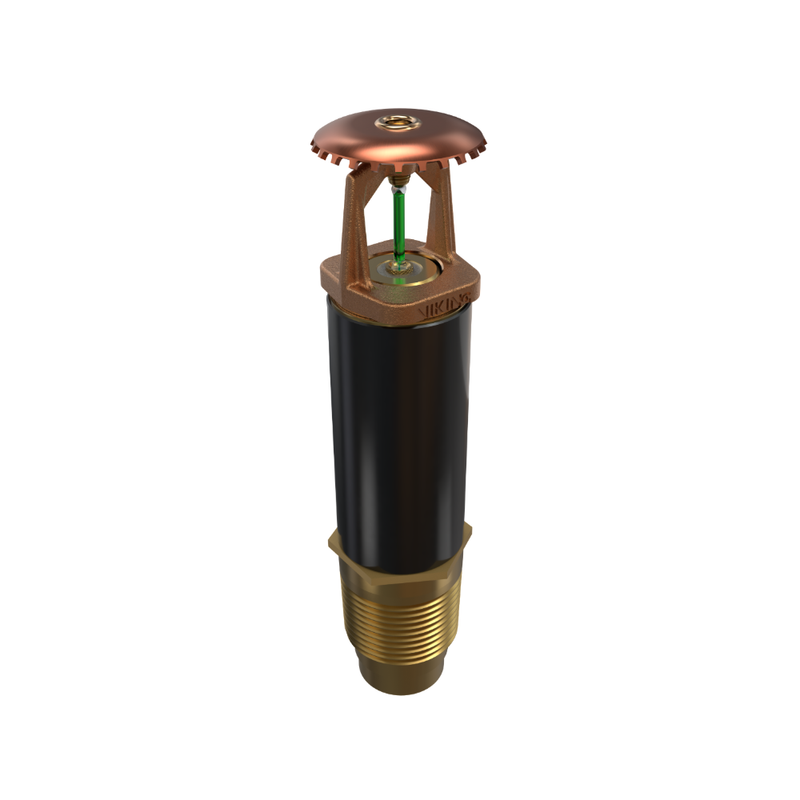 Viking® VK184, Standard, Dry Sprinkler, 5.6K, Upright, QR, 1” NPT, Plain Barrel, Brass, 200 Degree, 18” Length, 08417UAE18 Fire Sprinkler Head - WeSupplyIt.com