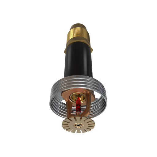 Viking® VK192, Standard, Dry Sprinkler, 8.0K, Domed Concealed Pendent, SR, 1” NPT, Brass, 155 Degree, 24” Length, 12424UAB24 Fire Sprinkler Head - WeSupplyIt.com