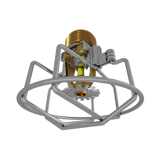 Viking® VK2021, XT1, Intermediate Level/In-Rack, Preassembled w/ Guard, 8.0K, Pendent, SR, 3/4" NPT, Brass, 175 Degree 23876ADG Fire Sprinkler Head - WeSupplyIt.com