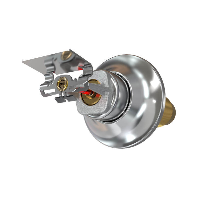 Viking® VK2523, Standard, Dry Sprinkler, 8.0K, Horizontal Sidewall, SR, 1” NPT, Standard Adjustable, Chrome, 155 Degree, 24” Length, 21487UFB24 Fire Sprinkler Head - WeSupplyIt.com