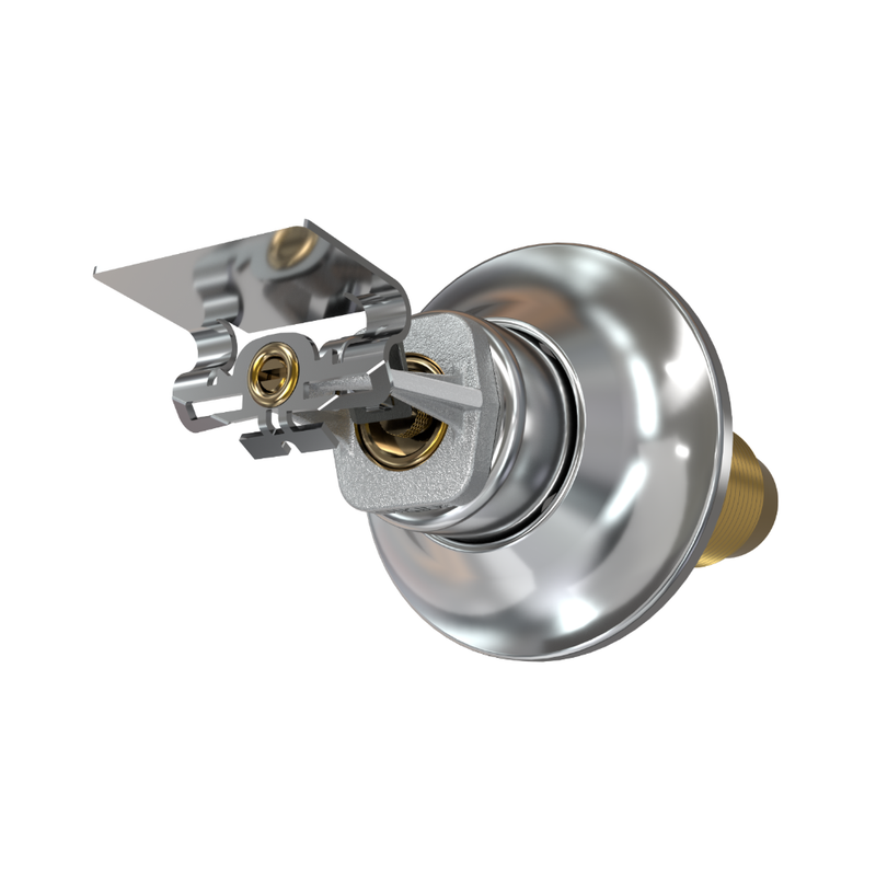 Viking® VK2883, Standard, Dry Sprinkler, Fusible Link, 8.0K, Standard Adjustable, Horizontal Sidewall, QR, 1” NPT, Chrome, 280 Degree, 18” Length, 21491UFG18 Fire Sprinkler Head - WeSupplyIt.com