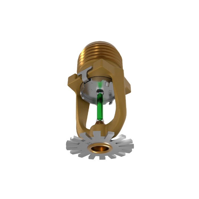 Viking® VK3021, XT1, 5.6K, Standard, Pendent, QR, 1/2" NPT, Brass, 200 Degree 23870AE Fire Sprinkler Head