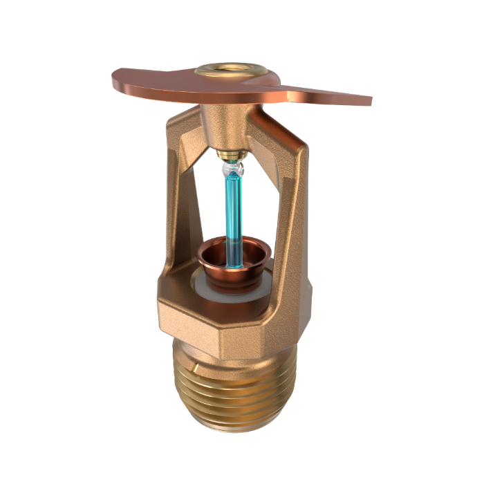 Viking® VK306, Model M, 5.6K, Standard, Vertical Sidewall, QR, 1/2" NPT, Brass, 286 Degree 12983AG Fire Sprinkler Head