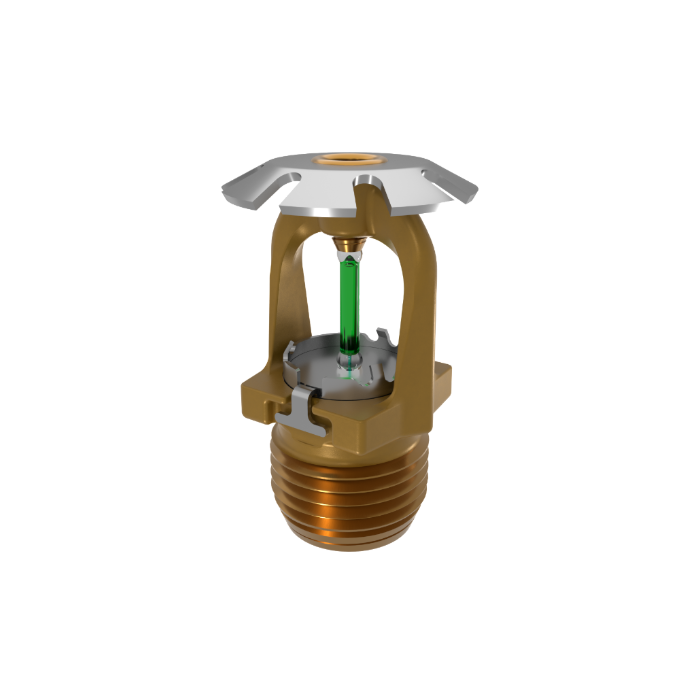 Viking® VK3101, 5.6K, Standard, Conventional, QR, 1/2" NPT, Brass, 200 Degree 23908AE Fire Sprinkler Head