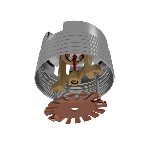 Viking® VK4651, 4.2K, Concealed, Pendent, QR, 1/2" NPT, Brass, 155 Degree Fire Sprinkler Head, 23233AB - WeSupplyIt.com