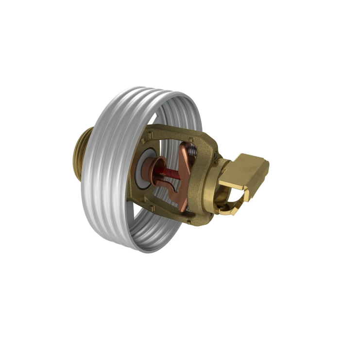 Viking® VK638-D, Corridor Sprinkler, 8.0K, Extended Coverage, Domed Concealed Sidewall, QR, 3/4" NPT, Brass, 155 Degree 17375ABX Fire Sprinkler Head - WeSupplyIt.com