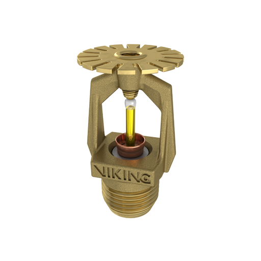 Viking® VK900, COIN, Combustible Interstitial, 4.2K, Upright, QR, 1/2" NPT, Brass, 175 Degree 12493AD Fire Sprinkler Head - WeSupplyIt.com