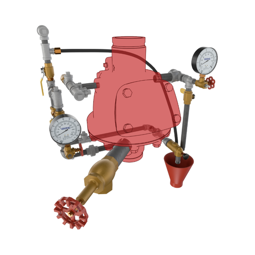 Viking® 08395P Model F-2 Dry Valve, Groove x Groove, Modular Trim Only, Galvanized, For 4" Valve - WeSupplyIt.com