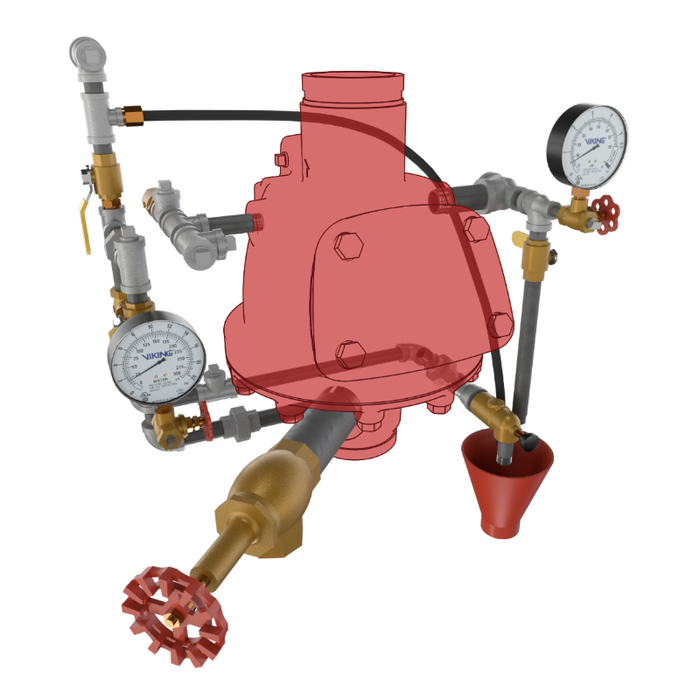 Viking® 08395USA Model F-1 Dry Valve, Domestic Trim Only, Galvanized, For 4" Valve - WeSupplyIt.com