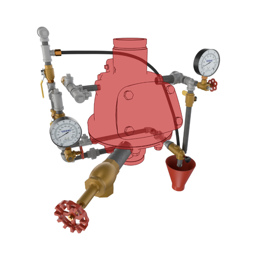 Viking® 08395 Model F-2 Dry Valve, Groove x Groove, Loose Trim Only, Galvanized, For 4" Valve - WeSupplyIt.com