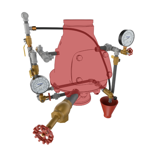 Viking® 09456P Model F-2 Dry Valve, Groove x Groove, Modular Trim Only, Galvanized, For 6" Valve - WeSupplyIt.com