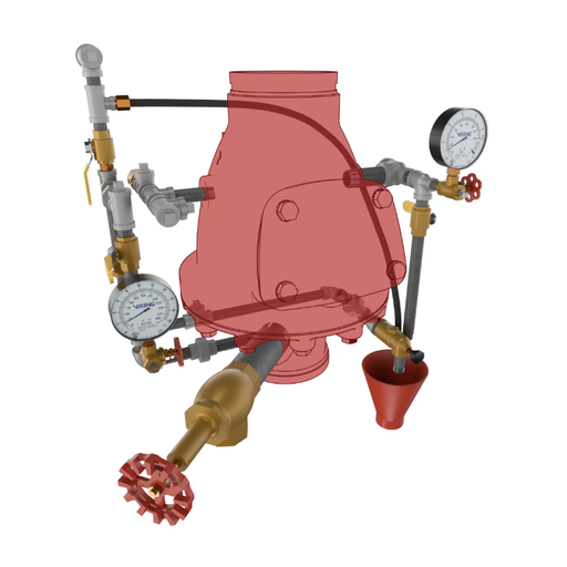 Viking® 09456 Model F-2 Dry Valve, Groove x Groove, Loose Trim Only, Galvanized, For 6" Valve - WeSupplyIt.com