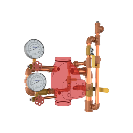 Viking® 11428 Model J-1 Alarm Check Valve, Vertical, Trim Only, Brass, For 3" Valve - WeSupplyIt.com