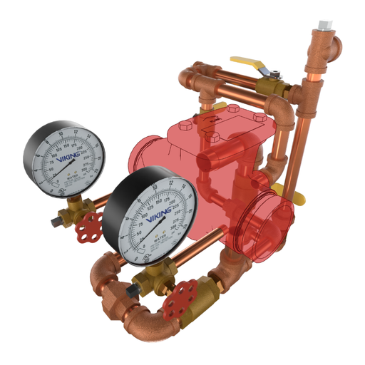 Viking® 11432 Model J-1 Alarm Check Valve, Horizontal, Trim Only, Brass, For 3" Valve - WeSupplyIt.com