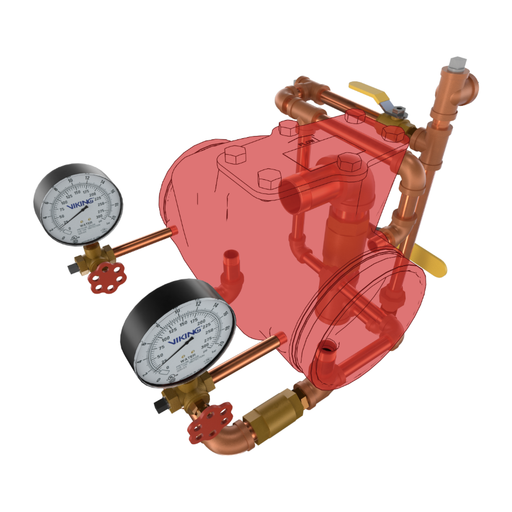 Viking® 11434 Model J-1 Alarm Check Valve, Horizontal, Trim Only, Brass, For 6" Valve - WeSupplyIt.com