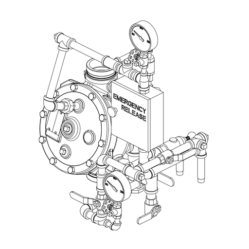 Viking® 12306-2P Model J Flow Control Valve Vertical Trim, Modular Trim only, Straight Through, Brass, For 2 1/2" & 3" Valve - WeSupplyIt.com