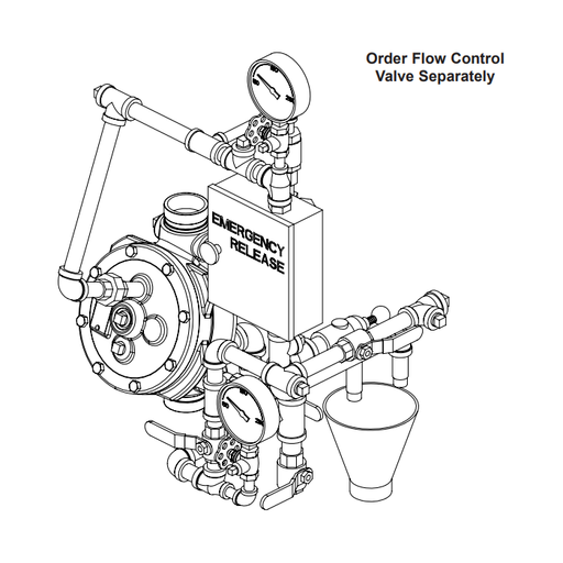 Viking® 12418-2P Model J Flow Control Valve Vertical Trim, Modular Trim only, Straight Through, Brass, For 1 1/2" & 2" Valve - WeSupplyIt.com