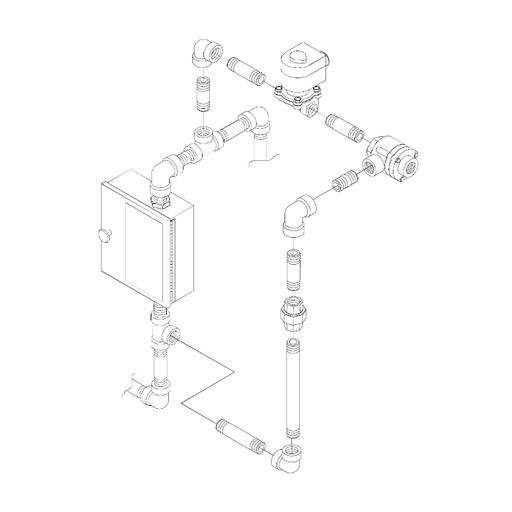 Viking® 12661-2 Electric/Pneumatic Releasing Trim for Double Interlock System, Loose Trim only, Brass - WeSupplyIt.com