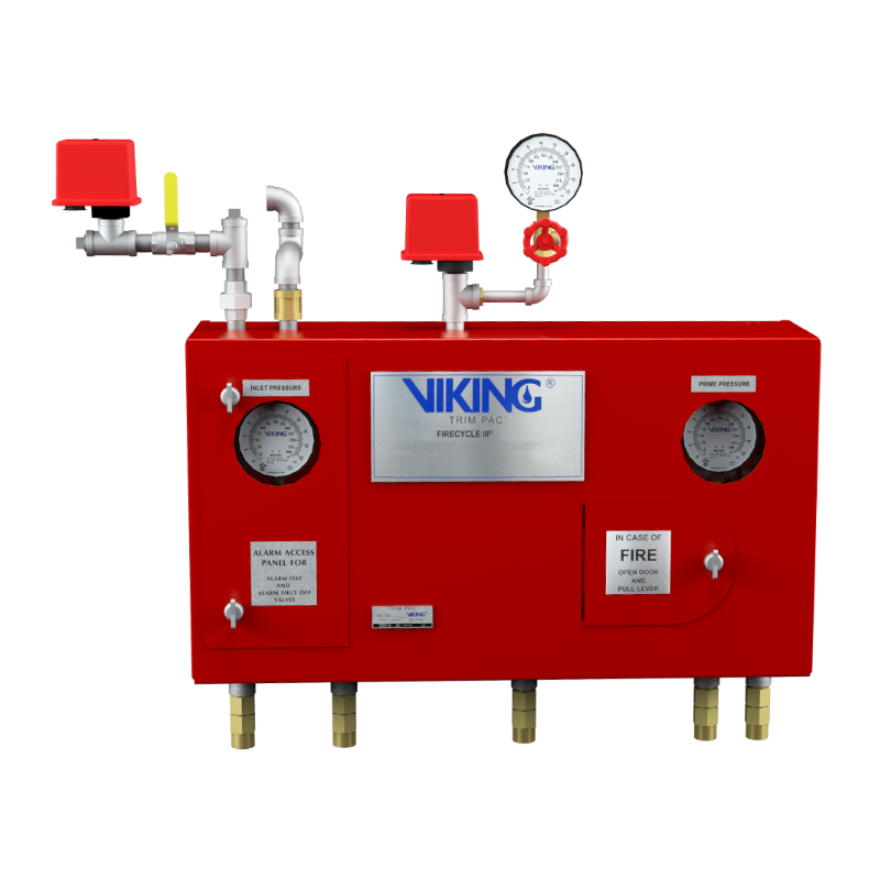 Viking® 13801E-1B TRIMPAC Model E-1B Firecycle III Preaction Single/Double Interlocked System, Brass Trim & Release - WeSupplyIt.com
