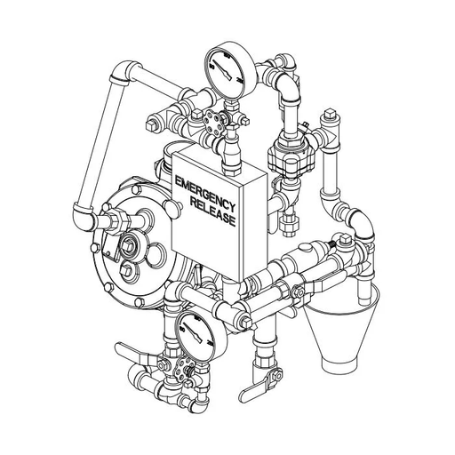 Viking® 14638-2USA Model F Deluge Preaction Valve Horizontal Trim, Loose Trim, Conventional, Brass, Domestic, 4" - WeSupplyIt.com