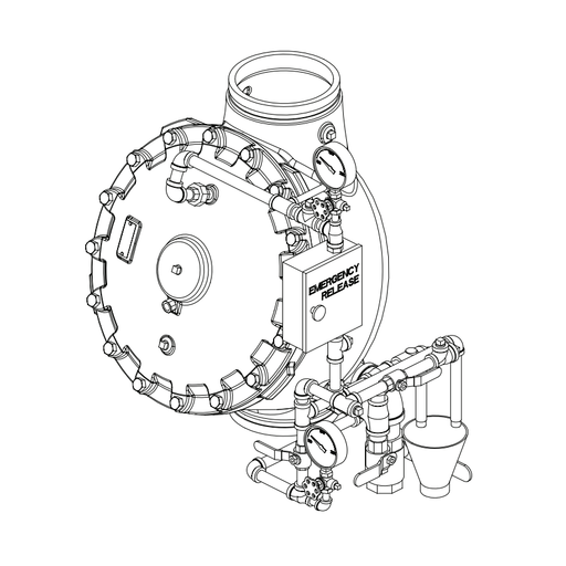 Viking® 14708-2P Model J Flow Control Valve Vertical Trim, Modular Trim only, Straight Through, Brass, For 8" Valve - WeSupplyIt.com