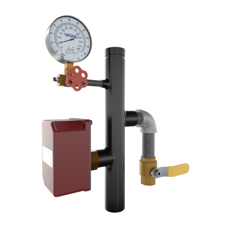 Threaded Residential Riser Viking® 14905 EasyPac Residential Riser Assembly With Ball Valve, Thre ...