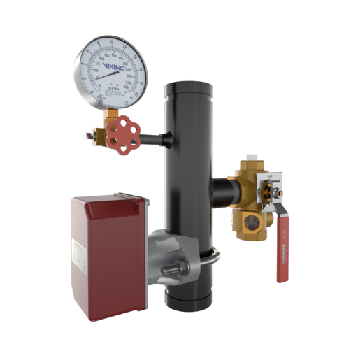 Viking® 14853E EasyPac Commercial Riser Assembly With Test And Drain, 5/8" ELO Orifice, Groove x Groove, 2 1/2" - WeSupplyIt.com