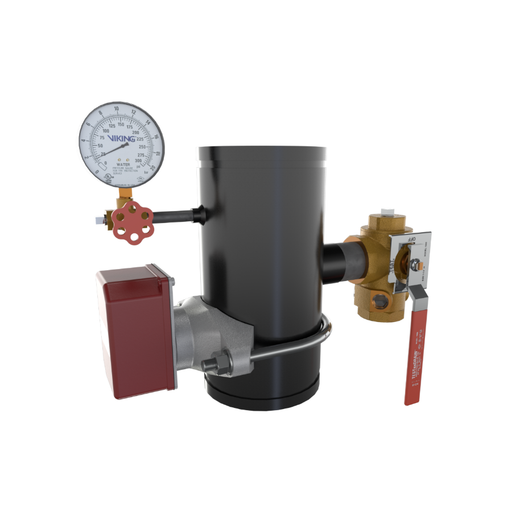 Viking® 14862D EasyPac Commercial Riser Assembly With Test And Drain, 17/32" Orifice, Groove x Groove, 6" - WeSupplyIt.com