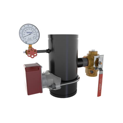 Viking® 14862F EasyPac Commercial Riser Assembly With Test And Drain, 3/4" Orifice, K14 ESFR, Groove x Groove, 6" - WeSupplyIt.com
