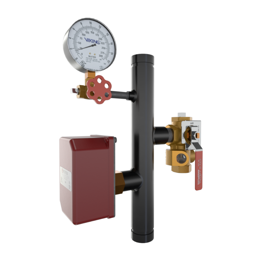 Viking® 14872D EasyPac Commercial Riser Assembly With Test And Drain ...
